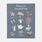 私最高のの物の中で冬のお気に入りのもの フリースブランケット (正面)