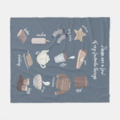 私最高のの物の中で冬のお気に入りのもの フリースブランケット (正面(横))