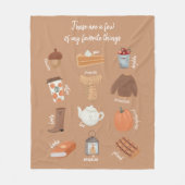 私最高のの秋のお気に入りの数 フリースブランケット (正面)