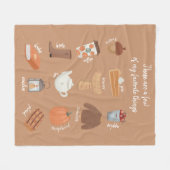 私最高のの秋のお気に入りの数 フリースブランケット (正面(横))