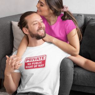 私有財産おもしろい標識 Tシャツ