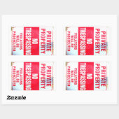 私有財産のシール 長方形シール (シート)