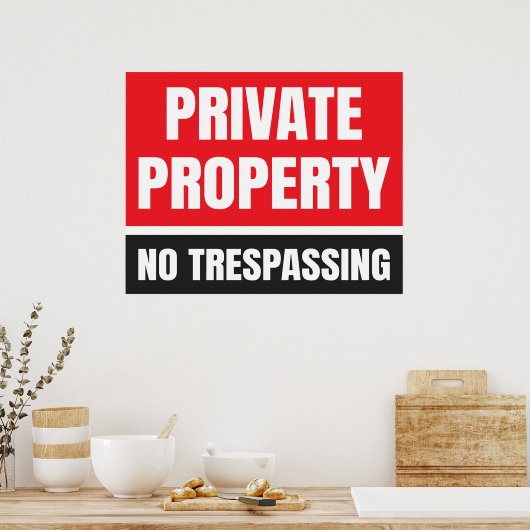 私有財産の不法侵入等 ポスター (キッチン)