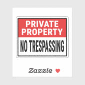 私有財産の立入禁止標識 シール (シート)