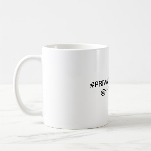 私有財産マグ コーヒーマグカップ (左)