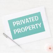 私有財産 長方形シール (封筒)