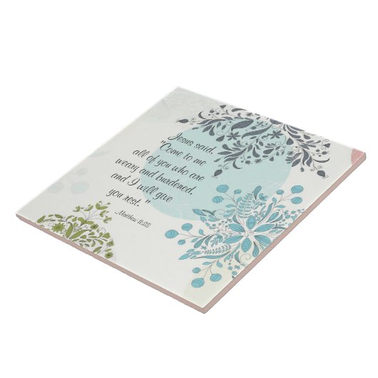 私来にマタイ11のヴィンテージを与え残してやる タイル (側面)