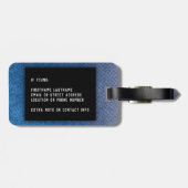 私来のグリッターのパタガーリーーンで旅グラデーション行 ラゲッジタグ (裏面横)