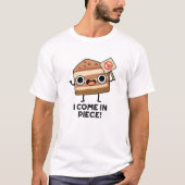 私来はケーキおもしろいパンを食べる Tシャツ (正面)