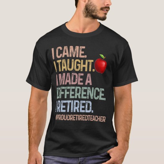 私来は違いを教え作った退職した Tシャツ (正面)