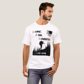 私来。私は見た。私は征服した。ハイキング大好き Tシャツ (正面フル)