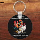 私気にの誰も考え鶏を除く キーホルダー (正面)