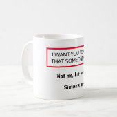 私気によりユーモアおもしろいな人パーソナライズされた コーヒーマグカップ (正面左)