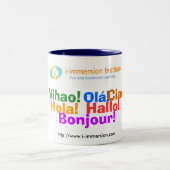 私液浸の多言語のマグ ツートーンマグカップ (中央)