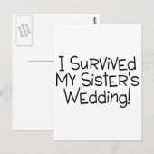 私生き延びの妹の結婚黒 ポストカード (正面/裏面)