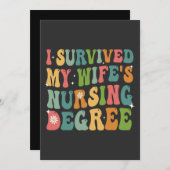 私生き延びの妻の看護の卒業式 招待状 (正面/裏面)