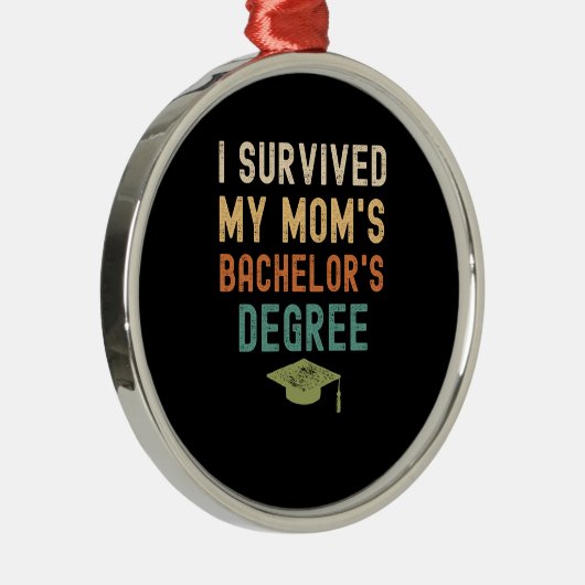 私生き延びは母の学士号を取得した メタルオーナメント (右)