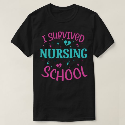 私生き延びは看護学校 Tシャツ (デザイン正面)