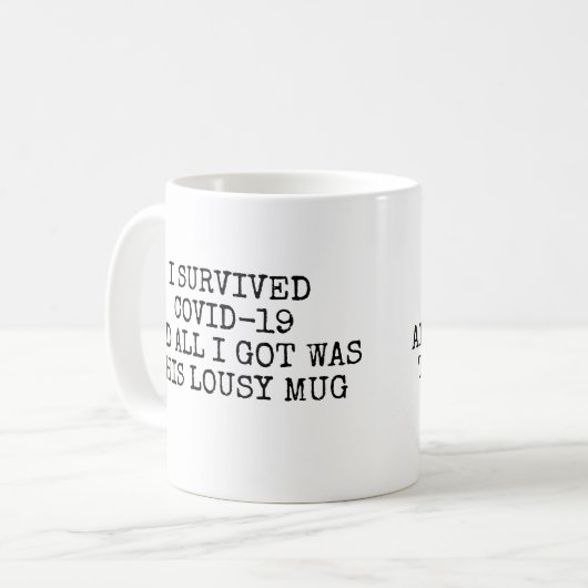 私生き延びはCovidと私は得すべてのMagだった コーヒーマグカップ (正面左)