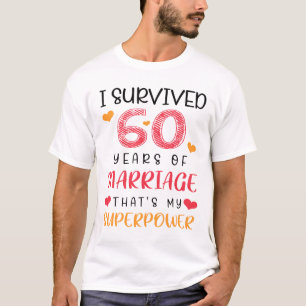 私生き延び結婚60周年 Tシャツ
