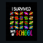 私生き延び100日の学校先生 ポスター<br><div class="desc">私は学校生き延びの先生の子供のギフトの100日。感謝祭の日，クリスマスの日，母の日，父の日， 7月4日， 1776独立日，パパの日，ハロウィーンの日，パトリックの日</div>