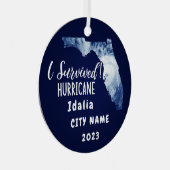 私生き延び!ハリケーン・アイダリア・フロリダ&シティ名 メタルオーナメント (正面右)