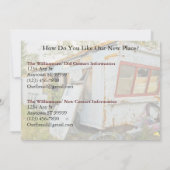 私用おもしろいなアドレス変更カード: トレーラーの家 案内状 (裏面)