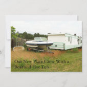 私用アドレス変更カード: ボートおよび温水浴槽 案内状 (正面)