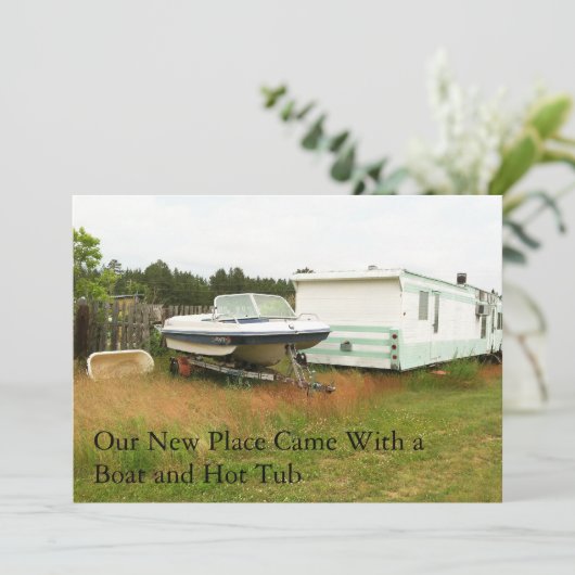 私用アドレス変更カード: ボートおよび温水浴槽 案内状 (スタンド正面)