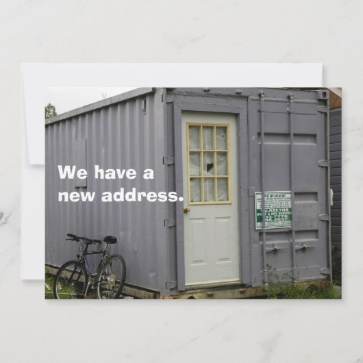 私用アドレス変更カード: 本当のトレーラーの家 案内状 (正面)