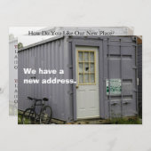 私用アドレス変更カード: 本当のトレーラーの家 案内状 (正面/裏面)