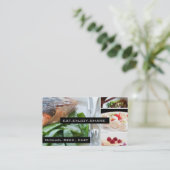 私用シェフは|のケイタリングビジネスカードを整備します 名刺 (スタンド正面)