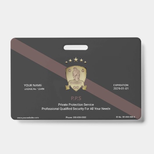 私用セキュリティ・サービス バッジ (正面)