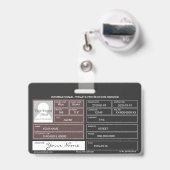 私用セキュリティ・サービス バッジ (裏面（伸縮クリップ）)