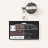 私用セキュリティ・サービス バッジ (裏面リトラクタブル付き)