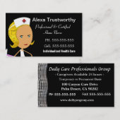 私用ナースのプロフェッショナル3.5" x 2.0" 名刺 (正面/裏面)