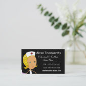 私用ナースのプロフェッショナル3.5" x 2.0" 名刺 (スタンド正面)