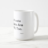 私用パイロットはPPLですも コーヒーマグカップ (正面右)