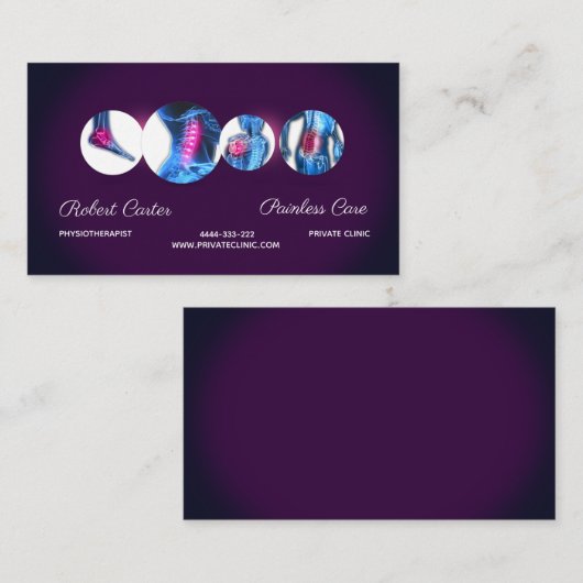 私用医院の物理療法家の名刺 名刺 (正面/裏面)