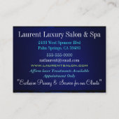 私用熟視のプロフェッショナル3.5" x 2.5" 名刺 (裏面)