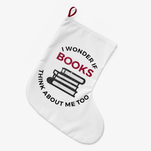 私疑問に思はもし自分に関しても本を読む – Readi ラージクリスマスストッキング (正面 (吊り時))