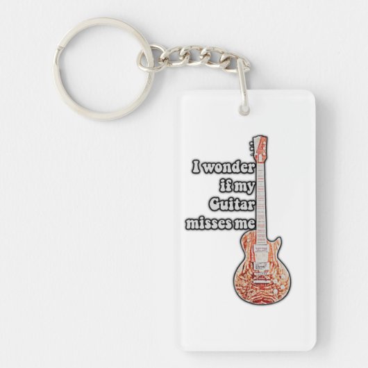 私疑問に思はギタ恋しく思ーでもしす。 キーホルダー (正面)