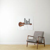 私疑問に思はギタ恋しく思ーを。ヴィンテージの色 タペストリー (インサイチュ(横))