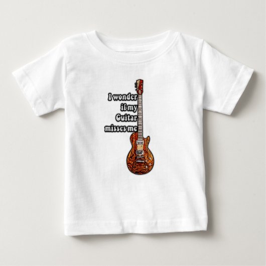 私疑問に思はギタ恋しく思ーを。ヴィンテージの色 ベビーTシャツ (正面)