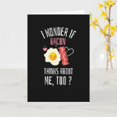 私疑問に思ももしベーコ考えンを食べた カード (黄色い花)