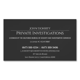 私的調査  刑事プロフェッショナル部 マグネット名刺