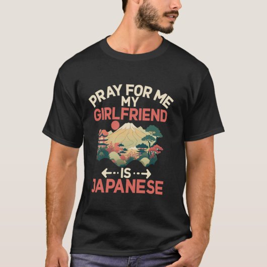 私祈にとってガールフレンドは日本の長袖 Tシャツ (正面)