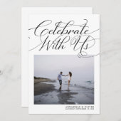 私祝たちと|写エレガント真結婚の無効 招待状 (正面/裏面)