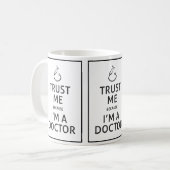 私私をAM医者選択の背景色信頼して下さい マグカップ (正面左)