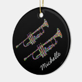 私称ファンキー黒とピンク セラミックオーナメント (左)